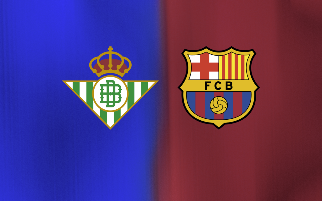 Barcelona vs Real Betis La Liga 2026 match action at Camp Nou with fans celebrating