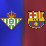 Barcelona vs Real Betis La Liga 2026 match action at Camp Nou with fans celebrating