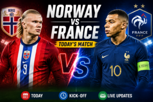 Norway vs France fans packed inside Boston Stadium Foxborough for FIFA World Cup 2026 Group I clash on June 26 2026